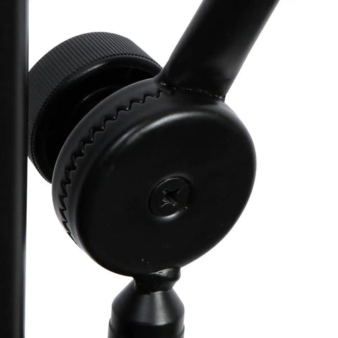 Close-up of angle adjust knob on black Posi-Lok Telescoping Microphone Mini Boom Arm With Quick Angle Adjust Knob Adjustable 9 to 16 Inch