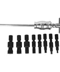 Sick 9 Piece Blind Hole Bearing Puller Kit Extracts Stubborn Bearings Fast With Hammer Action Internal Extractor Tool For 8 To 32 Mm Collets, steel shaft and collets