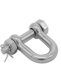 Hardcore M10 304 Stainless Steel Clevis Shackle 5 Pack With Screw Pin Safety Hardware For Towing Off Road Recovery And Heavy Duty Weekend Warrior Builds Built To Last, close-up view.