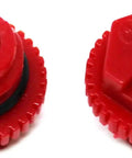 Aftermarket Clutch Cover Drain Plug And O Ring Set 5434264 For ATV And UTV 2 Pack Direct Fit Replacement shown with red O-ring