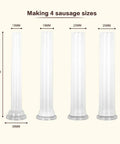 Four nozzle sizes for Stainless Steel Vertical Sausage Maker Filler With Suction Base And Manual Crank For Home Use Or Small Businesses