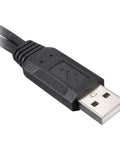 USB 2.0 Y Splitter Cable With Dual USB A Female Ports One Data And Power Port And One Power Only Port Two Pack For Laptop Tablet And Smartphone Charging And Data Transfer Not For iOS Data On Power Port, USB-A male plug close-up
