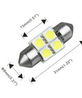 Fresh LED Interior Lighting Kit 11 Xenon White Bulbs T10 36mm Dome And License Plate Wedge Base Easy Drop In Spotlights Upgrade View DIY Project Save Cash No Tools Needed, 36mm LED bulb with T10 wedge base