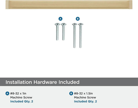 Blackrock Champagne Bronze Cabinet Pull With 6 5/16 Inch Hole Spacing And Smooth Transitional Vibe That Gives Kitchen Drawers Bathroom Vanities Or Any Furniture Piece A Sick Home Glow Up Right Now installation hardware including machine screws.