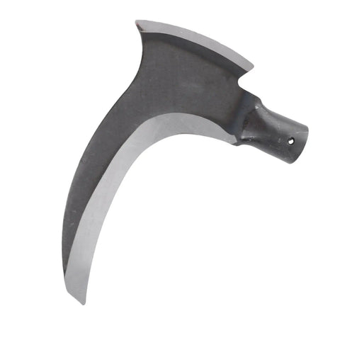 High Manganese Steel Double Sickle Garden Tool for Weeding, Grass Cutting, and Small Tree Trimming cutter head close-up
