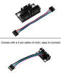 Kickstart Your Printer Rig With These Dope Stepper Motor Parallel Boards Built For Hassle Free Dual Z Axis Tuning Comes With Two Quick Connect Units Plus Snappy Short Lead Cables Fits Great On Standard Creality And Prusa Machines - 4-pin connector with multicolor leads.