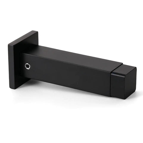 Black door stopper with rubber tip, part of 3 Pack Door Stoppers With Rubber Tips Door Bumpers Wall Protectors Prevent Doorknobs From Slamming Into Walls Includes Screws And Expansion Tubes For Easy Install Indoor Door Protection