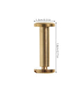 Pack Of Ten Heavy Duty Copper Binding Screws With Golden Tone for album crafting, showing detailed measurements and sturdy design.