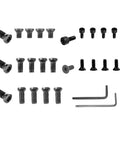 Built Tough Grade Twelve Point Nine Black Oxide Firearm Scope Screws With Security Star Drive and Weaver Oval Heads set with two torque wrenches.