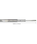 Drawer Slides 10 Inch Three Section Track Rails Side Mount Silver Set Of 2 For Cabinets Dressers And Closets Smooth Glide Hardware