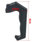 Side view of Durable Moka Pot Handle Replacement for 1, 3, 6 and 9 12 cup stovetop espresso makers, black plastic, 9cm length