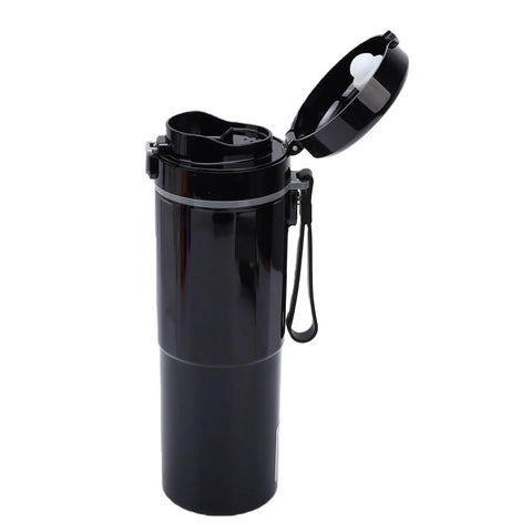 Portable Car Electric Kettle With Smart Temp Control Fits Standard Holders Great For Road Trips And Daily Grinds Brews Fresh Coffee Or Tea Right On Your Dash Reliable Gear For Modern Drivers Seeking Chill Vibes In Sleek Black Finish - compact black kettle with lid open