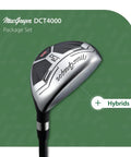Hybrid club from DCT4000 16 Piece Golf Club Set With Bag For Right Hand Players, featuring stainless steel design.