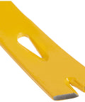 Heavy Duty 13 Inch Flat Bar Pry Tool Made From Spring Steel With Wide Prying End For Maximum Leverage Beveled Tip For Nail Pulling