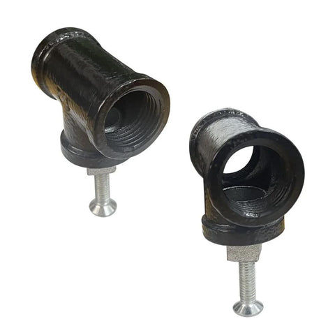 Industrial Water Pipe Cabinet Knobs Pulls Set 4 Pieces Iron Retro Industrial Style For Wardrobe Dresser Cupboard Drawer Anti-rust Black