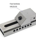 Heavy Duty Manual Clamping Vise Featuring Rock Solid Grip And Powder Coated Steel Construction For CNC Machines with hardness rating HRC53-55.