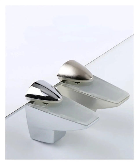 Set Of 2 Sturdy Zinc Alloy Cabinet Shelf Clips With Adjustable Clamp Fits Wood Laminate Cabinets Modern Minimalist Design Anti Slip
