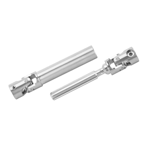 Stainless Steel Drive Shaft With D Shaped Hole For 1/18 FMS FCX18 RC Car Heavy Duty And Durable Transmission Axle Connection For Long Lasting Performance And Precise Fit, silver front rear shafts