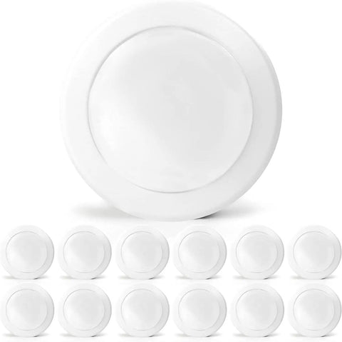 6 Inch LED Disk Lights Pack Of 12 Dimmable Recessed Ceiling Downlights With 5 CCT Selectable 2700K To 5000K 1050 Lm Hella Bright 12W