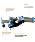 Heavy Duty Pneumatic Clamp Fixture With 50 Kg 110 Lb Hold Down, robust design with smooth-finish piston rod and hardened threads