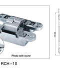 Stainless Steel Folding Door Invisible Hinge 180 Degree Casement Adjustable Hidden Cross Hinge with diagram dimensions RCH 09