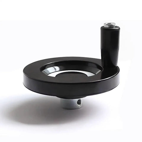 Heavy Duty Black Round Hand Wheel With Detachable Rotary Handle For Milling Machine Adjustable Ø63 To 200Mm Bakelite Grip And Smooth Operation, black hand wheel with rotary handle