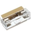 Pack Of 10 6 X 30mm PCB Fuse Panel Mount Holders With Dual Terminals 250V 10A Durable Plastic And Metal Construction For Automotive And Electrical Projects Fuses Not Included, showing a transparent plastic and metal holder with dual metal terminals