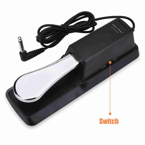 Dope Universal Sustain Pedal For Digital Pianos And MIDI Keyboards One Quarter Inch Jack Foot Pedal Mat with reverse switch