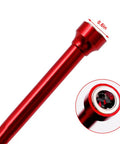 Close-up of red telescoping magnetic stick from the Three Piece Telescoping Magnetic Pick Up Kit With LED Light.