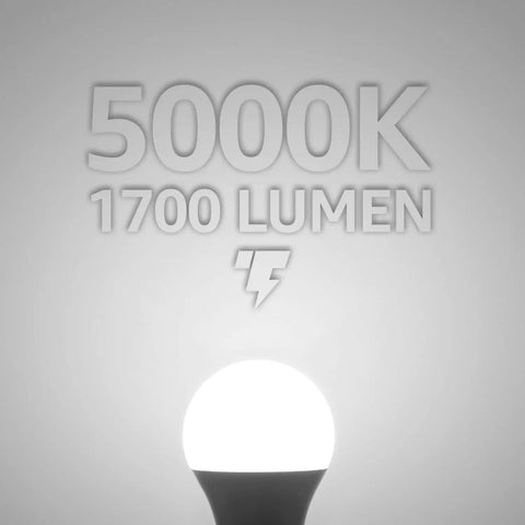 Universal Garage Door Opener LED Light Bulb 4 Pack 1700 Lumen 15W display with 5000K and 1700 lumens text