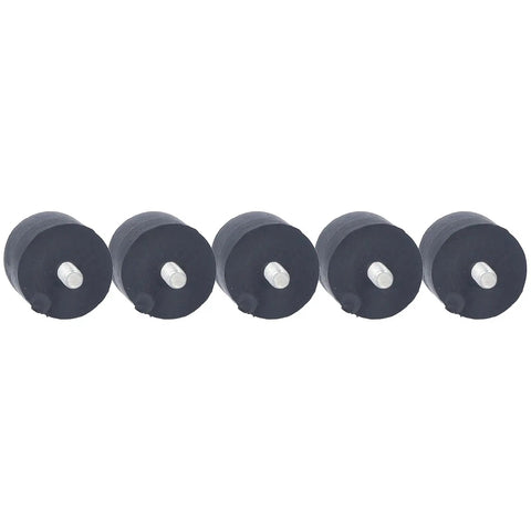 Set Of 5 Rubber Vibration Isolator Mounts With High Elasticity For Shock Absorption And Quiet Operation, Keeps Your Air Conditioners And Fitness Equipment From Vibration, Rugged M8 Mounts, black rubber studs