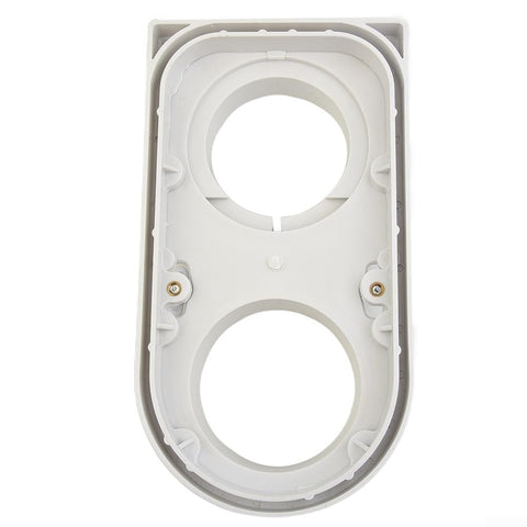 Top view of Router Dust Collector for Milling with 80mm Spindle Shoe Boot Engraving Machine Suction Cover, white plastic material