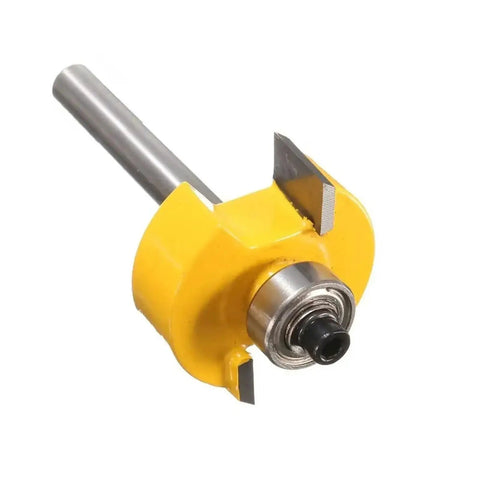 Heavy Hitter Rabbet Router Bit Set With Six Precision Cnc Woodworking Cutters Quarter Inch And Eight Millimeter Shank, yellow router bit