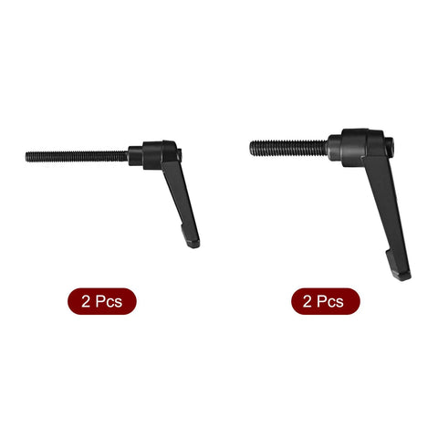 Quick Release Clamping Levers Push Button Ratchet Handles Adjustable Toggle Latches Heavy Duty Steel Tool Clamps 2 pcs