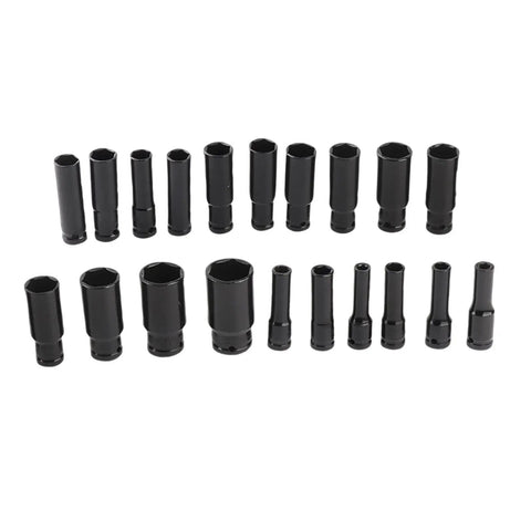 Top Tier Rustproof Electric Hex Key Socket Kit With Drill Adapter For Heavy Duty Jobs Made From Chrome Vanadium Steel Includes Wide Size Range To Power Through Any Tough Bolt Or Nut On Site Today. 20 pc black hex socket set