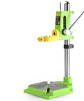 Heavy Duty Drill Press Stand With Clamp Support Tool 360 Rotation And 60mm Stroke For Wood Aluminum Iron Adjustable Bench Mount Steel Pipe, side view