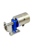 Precision Machined 6mm Stroke Linear Actuator Stepper Motor Featuring Hella Smooth Screw Slide Design With 2 Phase 4 Wire Build And 25 Ohm Coil Rating For Rock Solid Pump Assembly Drives, compact silver motor with blue screw slide.
