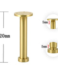 Modern Brass Furniture Legs With Brushed Copper Finish 120mm for sofa cabinet TV stand, showing adjustable height feature.