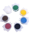 No Heat Liquid Leather Scratch Repair Kit for Car Seats and Furniture Quick Easy Fix showcasing 7 repair color jars