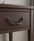 Vintage Style Dark Antique Bronze Large Drop Bail Drawer Pulls 140mm Hole Centers on wooden dresser