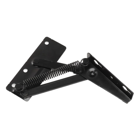80-degree foldable cabinet hinge in black steel, high load capacity