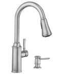 Zabelle One Handle Pulldown Kitchen Faucet With Power Boost Technology And Reflex Docking System in stainless finish