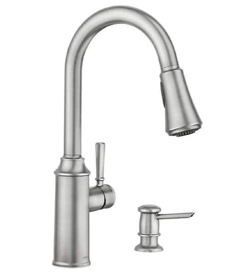 Zabelle One Handle Pulldown Kitchen Faucet With Power Boost Technology And Reflex Docking System in stainless finish