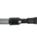 Close-up of a Premium 50 Foot Shop Vacuum Hose With Power Tool Adapter Set For Dry And Wet Cleanup showing the crush-proof connector.