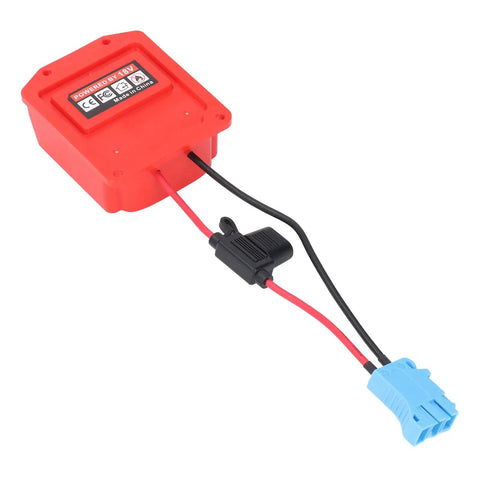 18V Battery Adapter For Peg Perego Ride On Toys With 48 11 1828 M18 Wheel Adapter and blue wiring harness connector