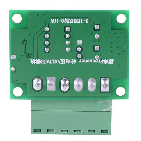 Back view of Plug And Play Frequency To Voltage Converter Module 0 Hz To 10 KHz 0 V To 10 V Digital To Analog Board for PLC and VFD.
