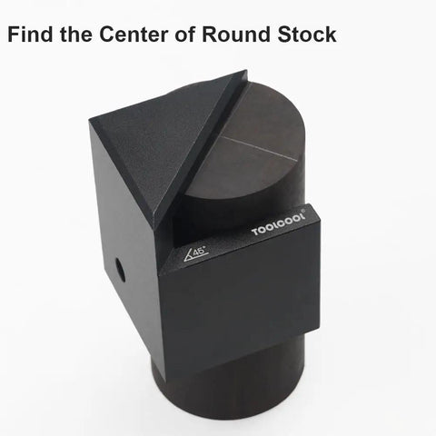 Center Finder Tool for Woodworking, 45 Degree Centering Marker and Center Line Scriber, Aluminum Alloy Black Edition