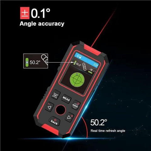 Heavy Duty Wall Scanner With Digital Depth Gauge And Hella Accurate Live Wire Detection For Drywall Installation, featuring a display for angle accuracy.