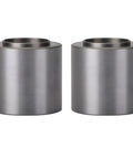 Two steel 1/2 NPT Female Weld On Bung Fitting Adapter, CNC Machined, heavy-duty, side view, precision 1/2-14 NPT pipe thread