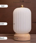 Cozy Small Table Lamp For Bedroom And Nightstand, Kid Friendly Minimalist Solid Wood Desk Lamp For Kids Room And Living Room